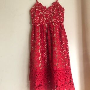 Gorgeous red Lace Dress. Perfect for prom, dances, summer, picnics.